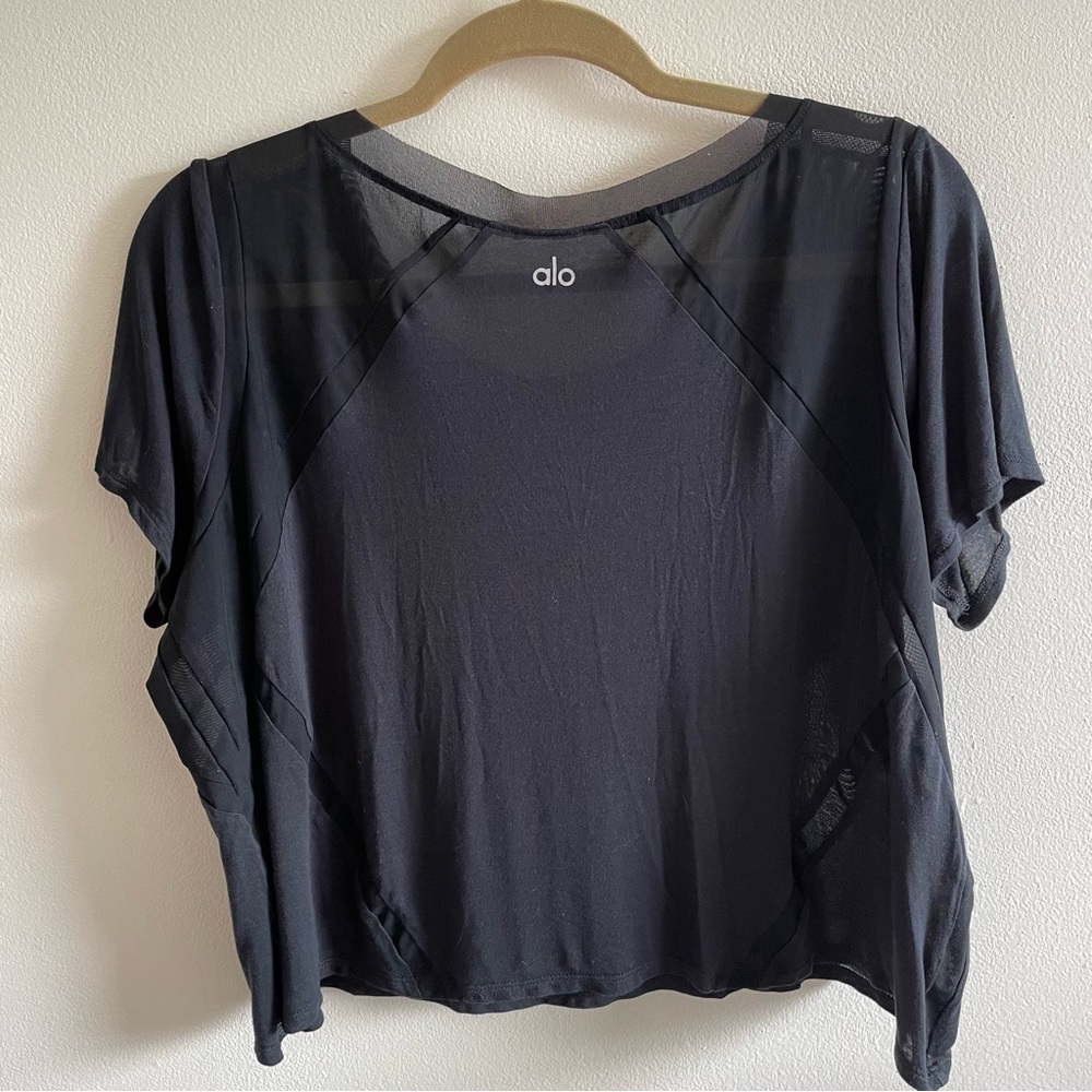 Alo Yoga Tone Short Sleeve Mesh Top